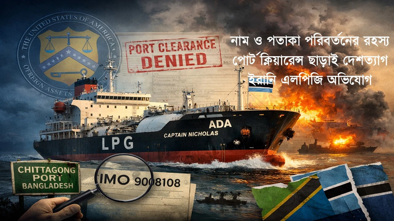 চট্টগ্রাম বন্দর থেকে নিষেধাজ্ঞাভুক্ত এলপিজি ট্যাংকার ‘ক্যাপ্টেন নিকোলাস’ উধাও